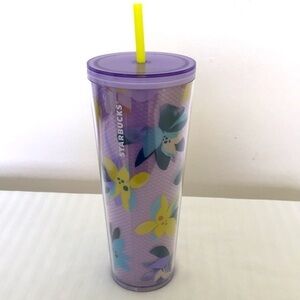 NWT Starbucks 2023 Drifting Magnolias Purple Lavender Floral Venti Cold Cup 24oz